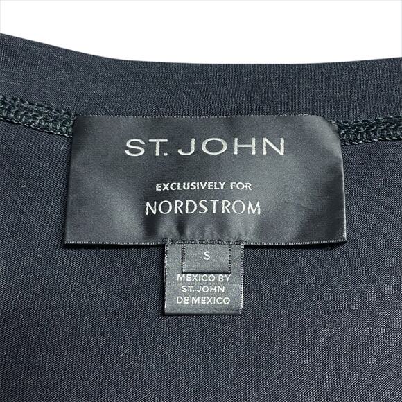 ST. JOHN Elegant Soft Stretch Jersey Black Tank w/ Dainty Copper Sequins Size S - Picture 6 of 7